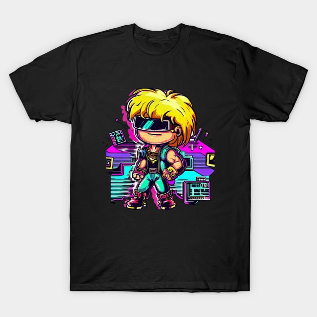 Cyberpunk Cartoon Character T-Shirt by Vish artd